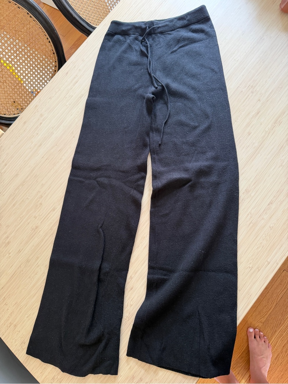 Women’s Black Knit Drawstring Pants